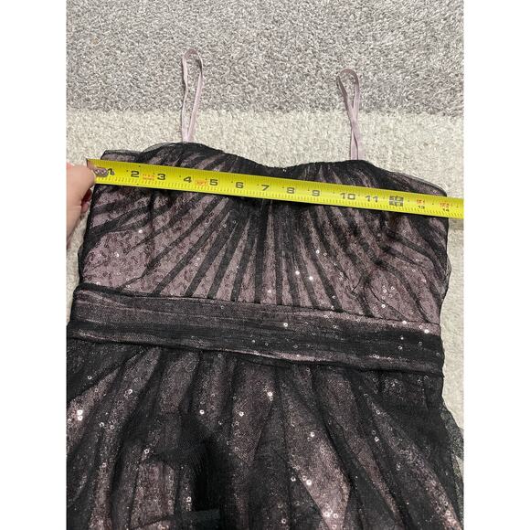 Y2K Hailey Logan Adrianna Papell XS Tulle Strapless Homecoming Dress Pink Black - Picture 4 of 11